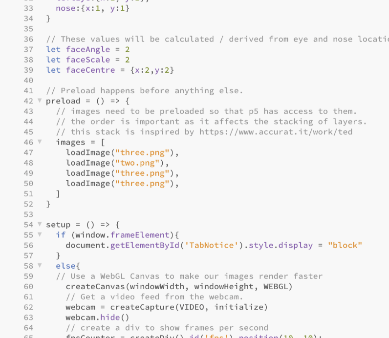 Playing around with 2D Mirror and Data Portrait with P5js and BlazeFace.