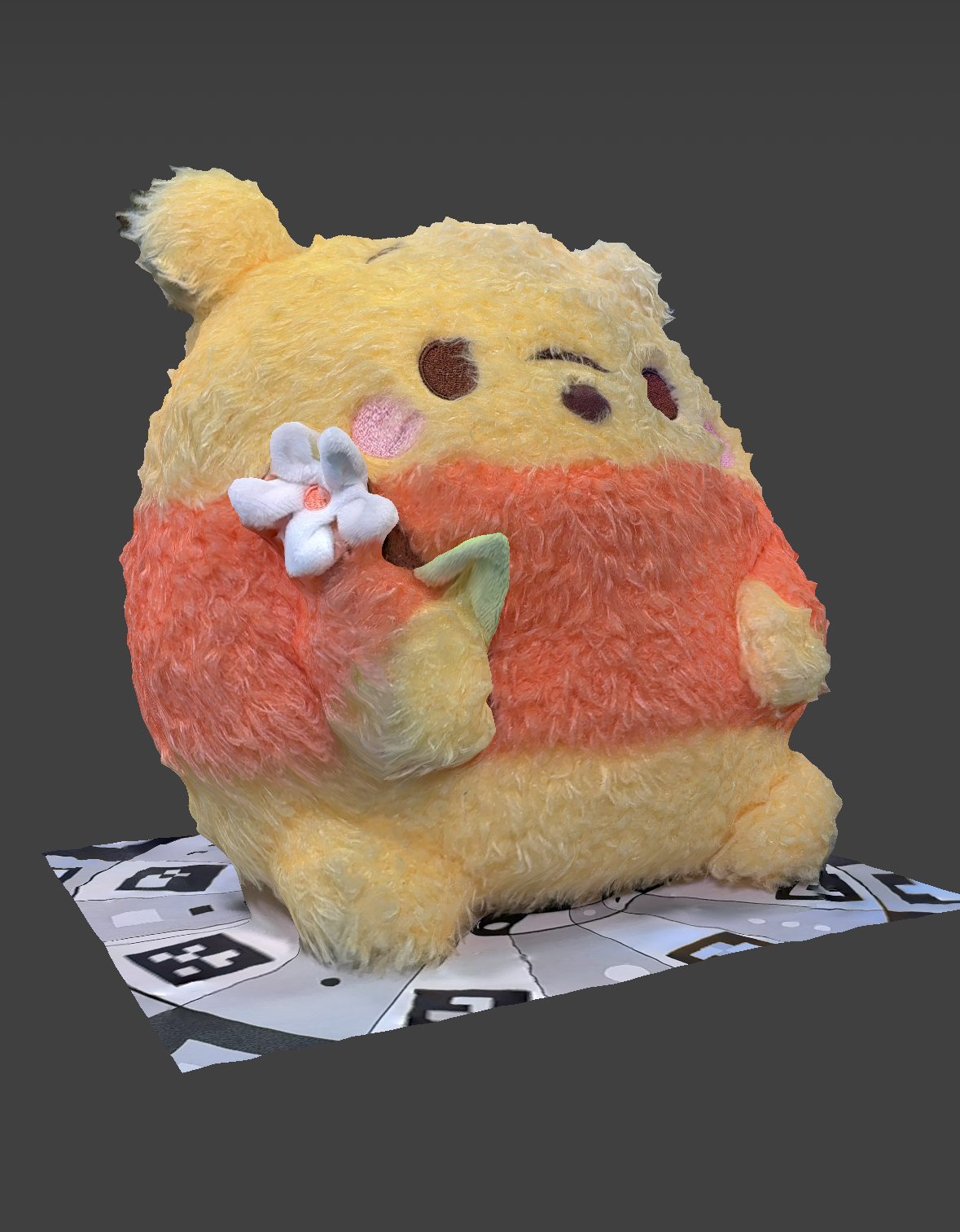 3D scan of Winnie the Pooh bear.