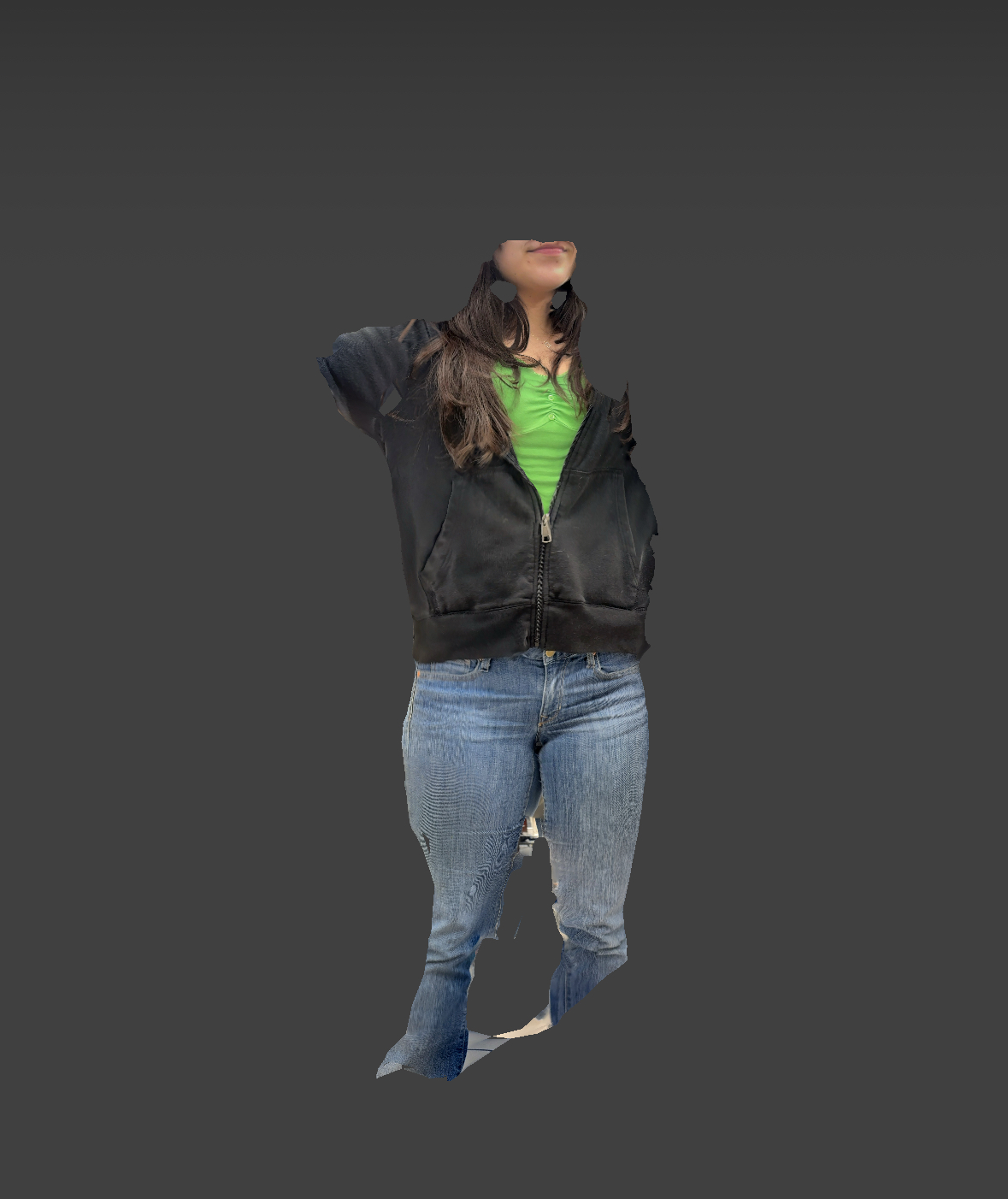 3D complete scan - trying to scan myself.